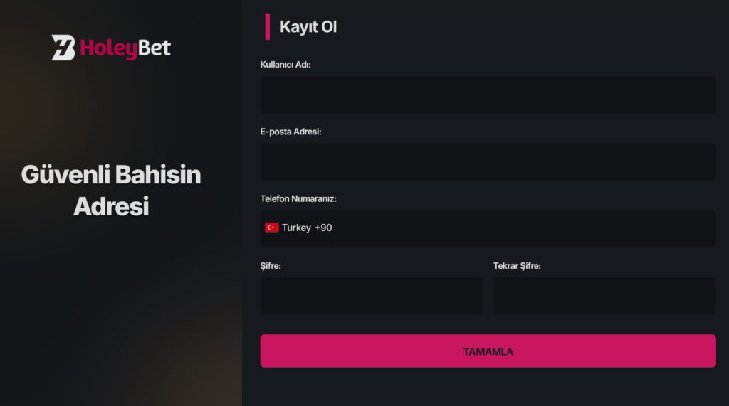 holeybet hesap açma